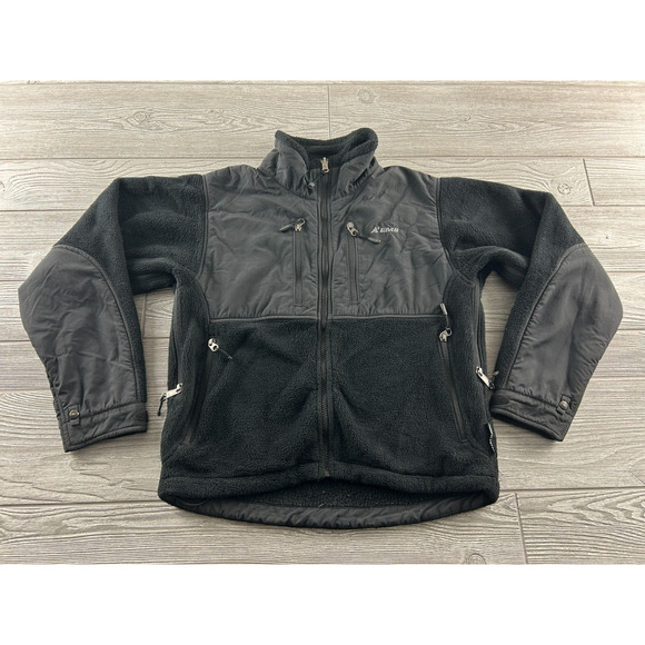 EMS EASTERN MOUNTAIN SPORTS WOMEN'S ZIP FLEECE JACKET SIZE SMALL BLACK THERMAL - Picture 1 of 8